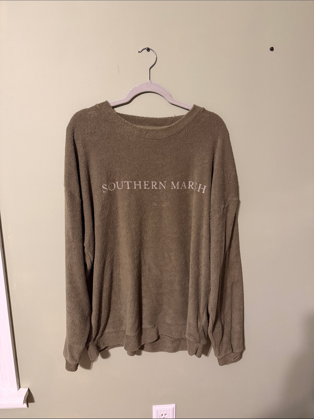 Southern Marsh Taupe Fleece Logo Sweatshirt